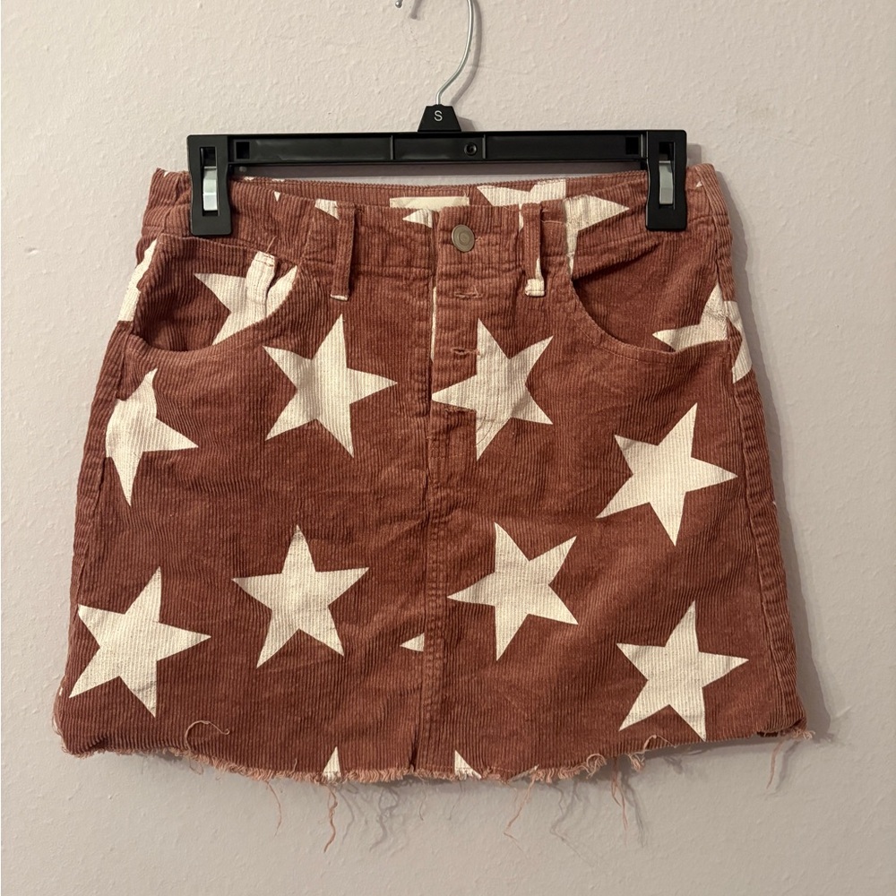 Altar’d State Star Patterned Corduroy Skirt